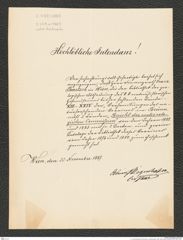 k.k. naturhistorisches Hofmuseum, Intendanzakten 1885-1896 (Hauer), Aktenzahl Z.437/1887, Seite 1